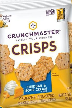 Crunchmaster Crisps Cheddar & Sour Cream baked rice crackers
