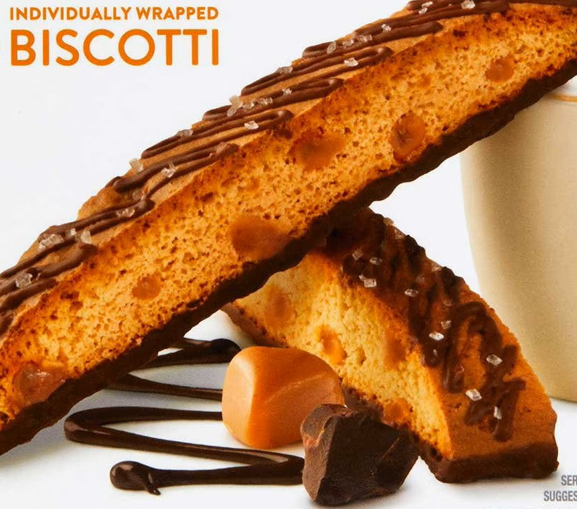 Nonni's Salted Caramel Biscotti individually wrapped