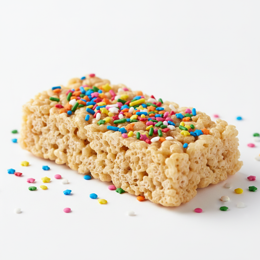 Rice Krispie Treat with colorful sprinkles