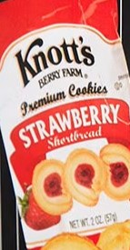 Knott's Berry Farm Strawberry Shortbread Cookies package