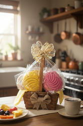 Sweet Bread Basket - Warm Kitchen Background