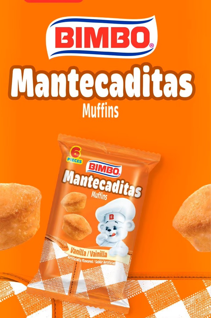 Bimbo Mantecaditas Vanilla Muffins 6-piece pack