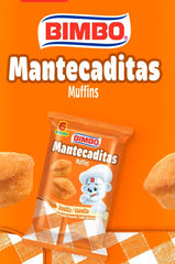 Bimbo Mantecaditas Vanilla Muffins 6-piece pack