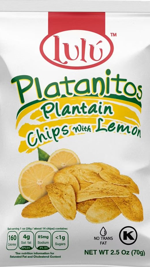 Lulú Platanitos Lemon Plantain Chips bag